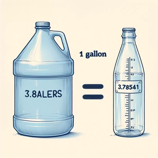 1 gallon is how many liters