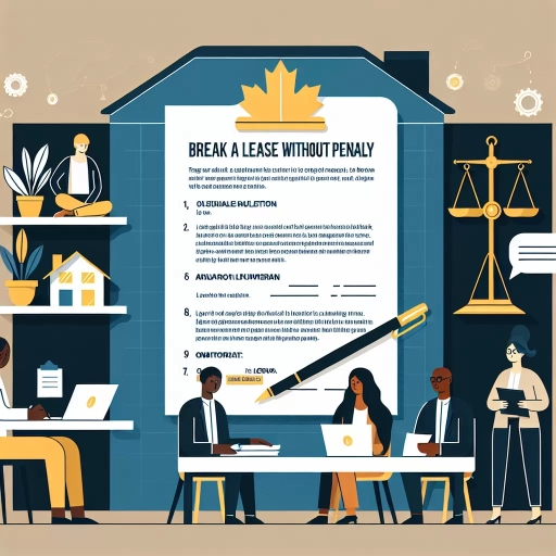 how can you break your lease without penalty ontario