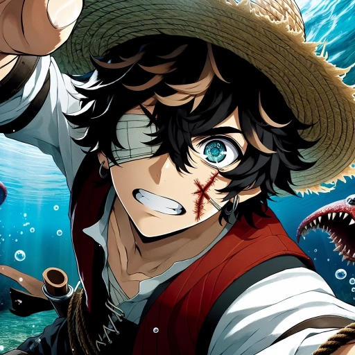 how did luffy get his scar