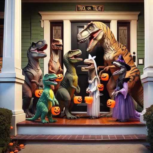 how do dinosaurs say trick or treat
