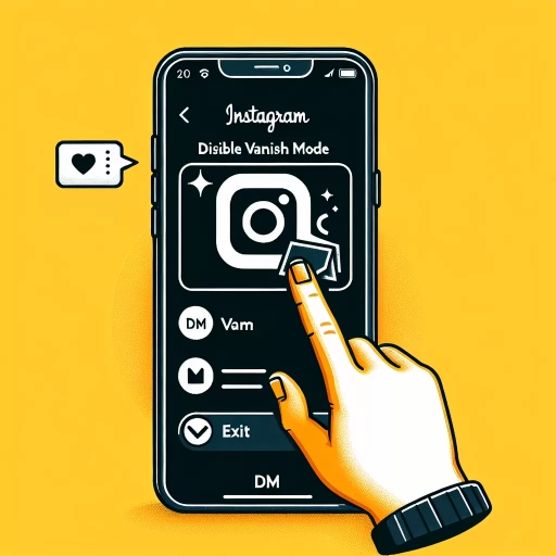 how do i turn off vanish mode on instagram