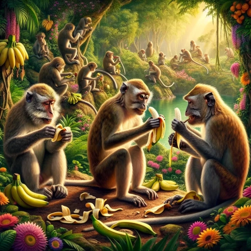 how do monkeys open bananas