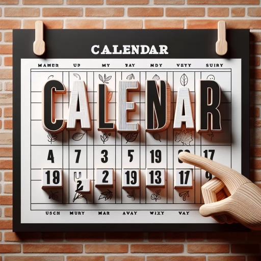 how do you spell calendar