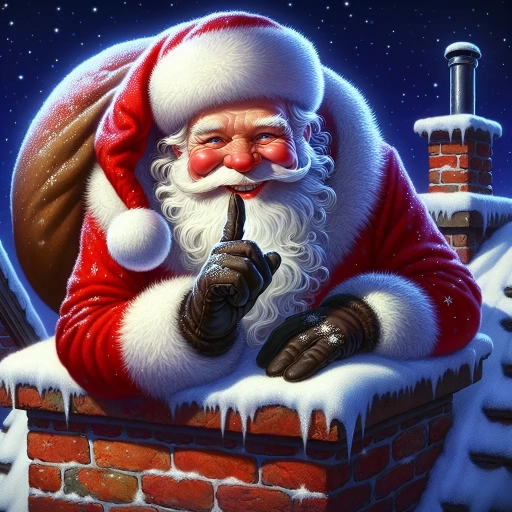 how does santa go down the chimney