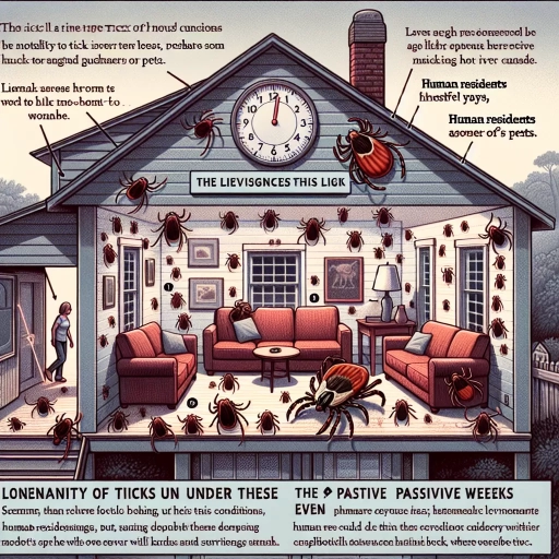 how long can ticks live in a house
