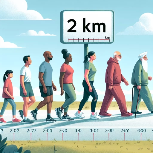 how long does it take to walk 2 km