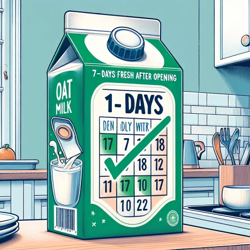 how long is oat milk good for after opening