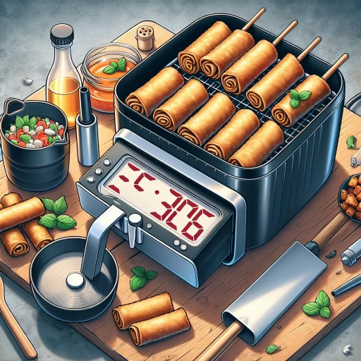 how long to air fry spring rolls