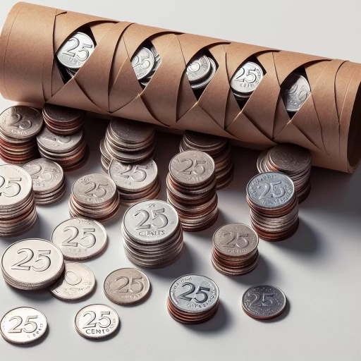 how many 25 cents in a roll