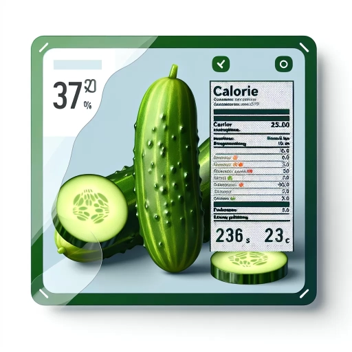 how many calories in a mini cucumber