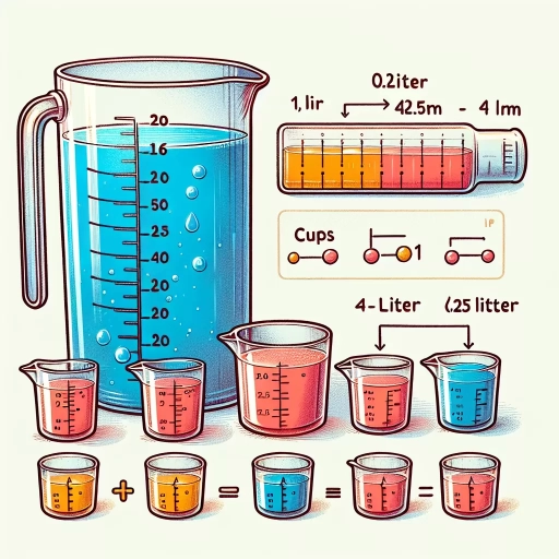 how many cups are in a liter