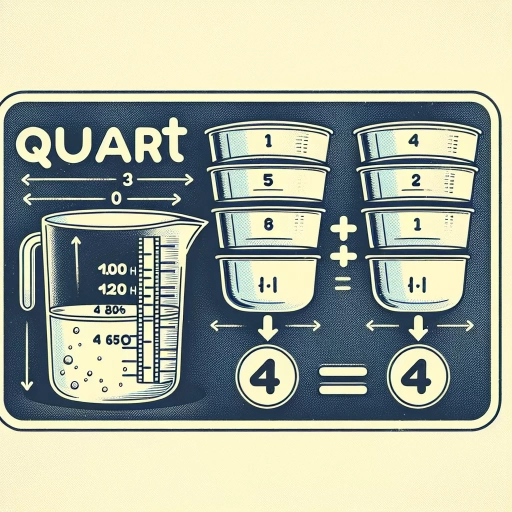 how many cups are in a quart