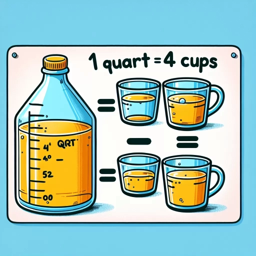 how many cups in 1 quart