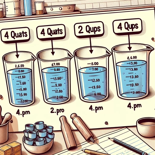 how many cups in 4 quarts