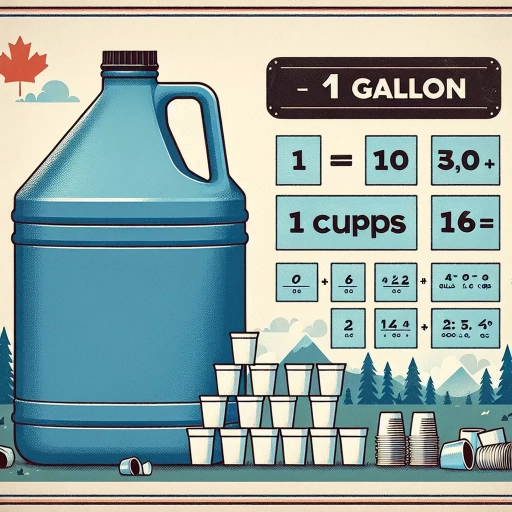 how many cups in a gallon canada