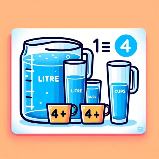 how many cups in a litre of water