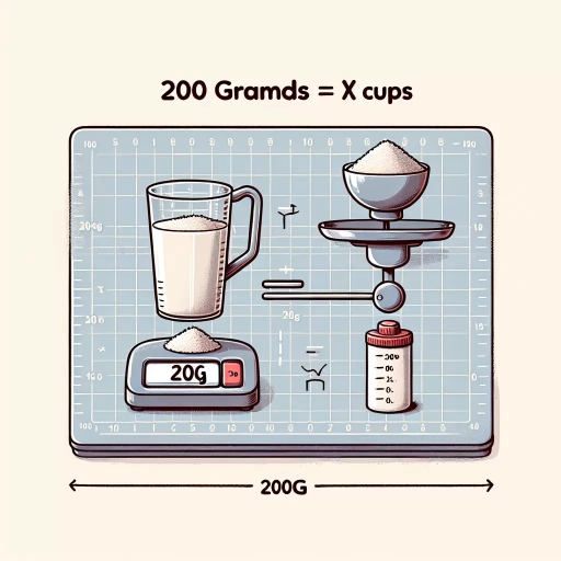 how many cups is 200g