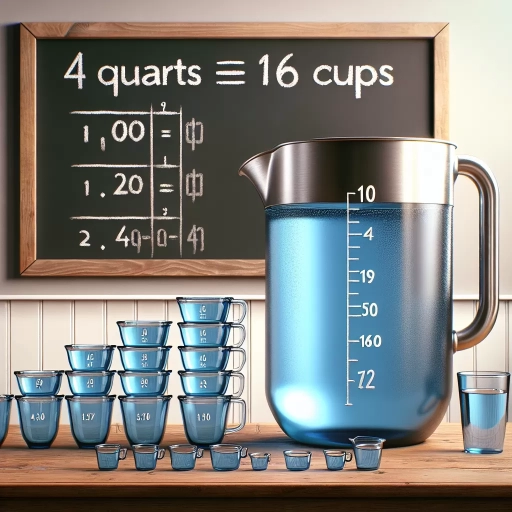 how many cups is 4 quarts