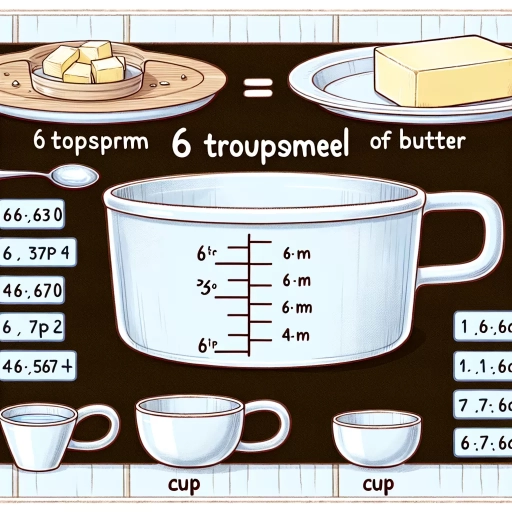 how many cups is 6 tablespoons of butter