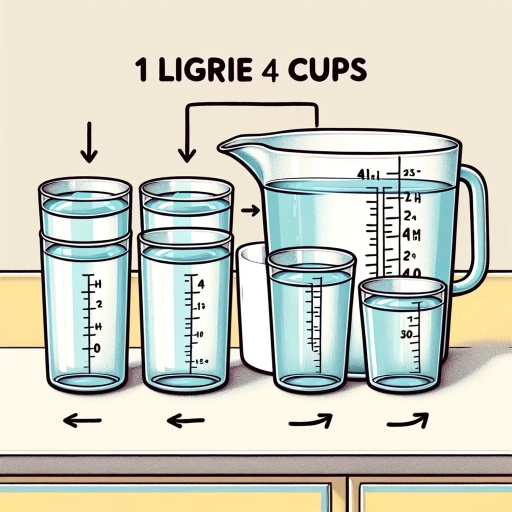 how many cups is a litre