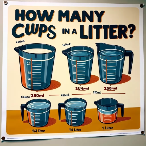 how many cups to a litre