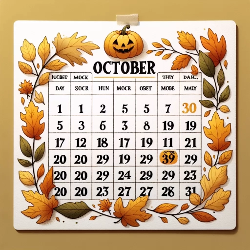 how many days in october