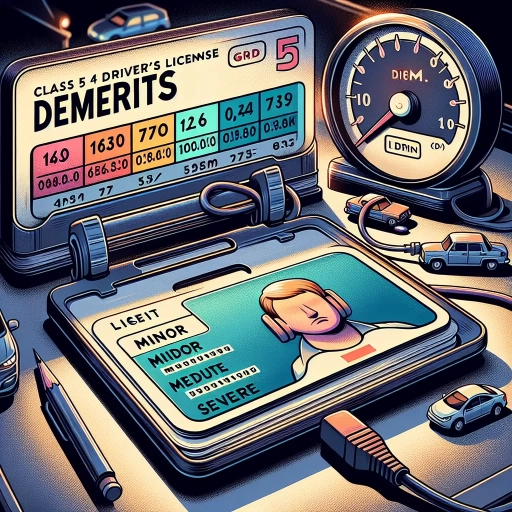 how many demerits for class 5 gdl
