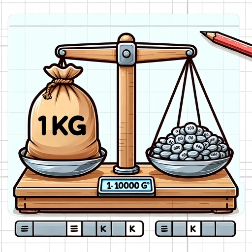 how many grams in 1kg