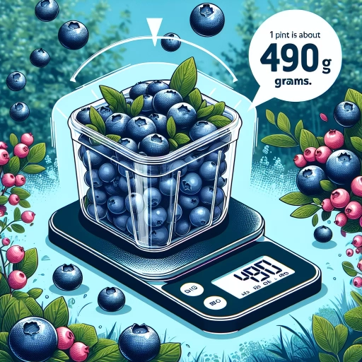 how many grams in a pint of blueberries