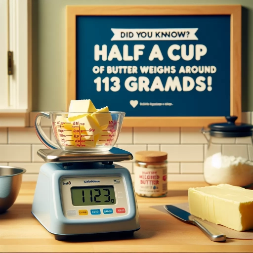 how many grams in half a cup of butter
