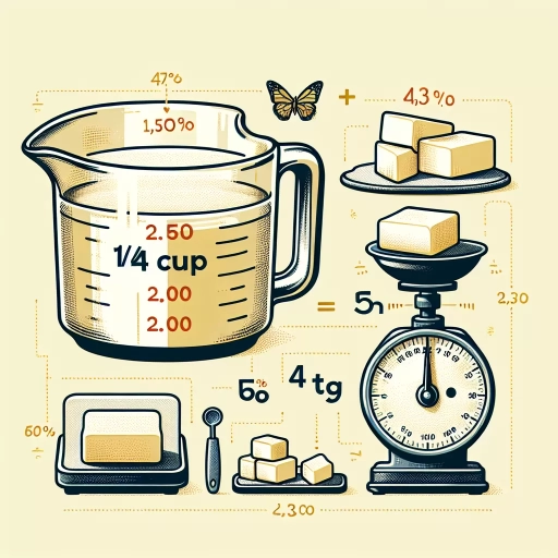 how many grams is 1/4 cup butter