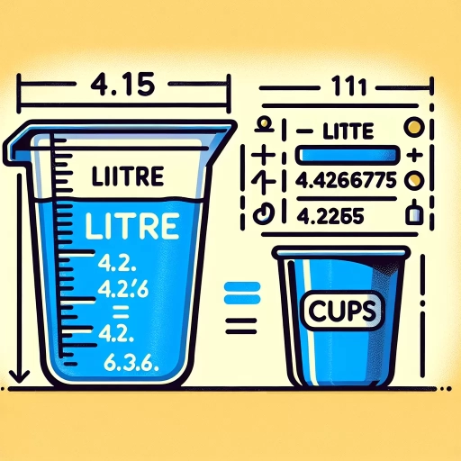 how many litres in a cup