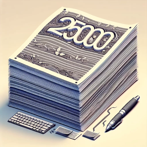 how many pages is 2500 words double spaced