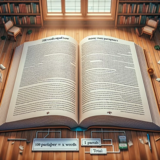 how many paragraphs is 500 words