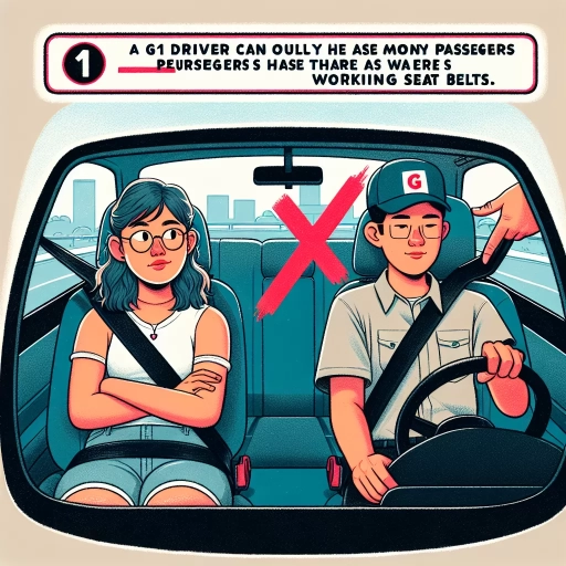 how many passengers can a g1 driver have