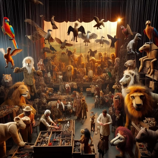 how many puppets are used in the lion king on broadway