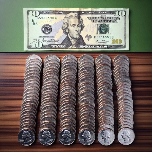 how many quarters in 10 dollars