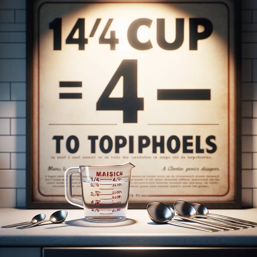how many tablespoon in 1/4 cup