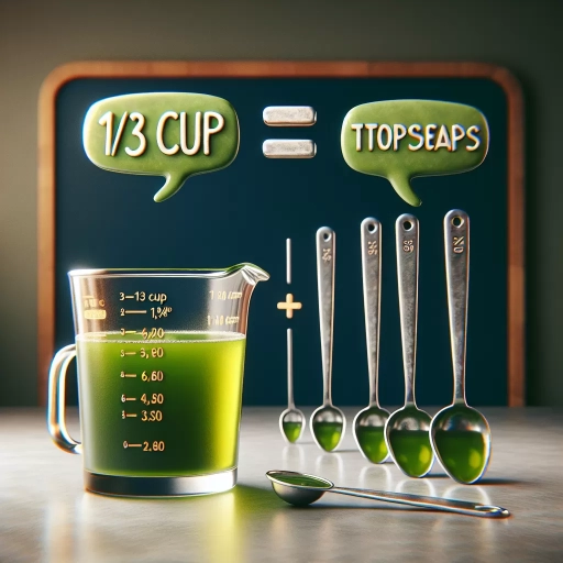 how many tablespoons in 1/3 of a cup