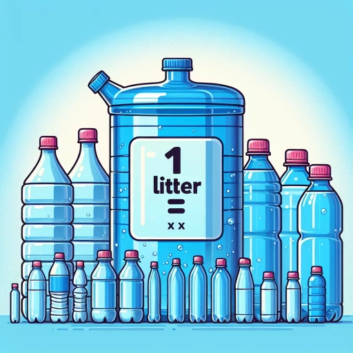 how many water bottles is 1 liter