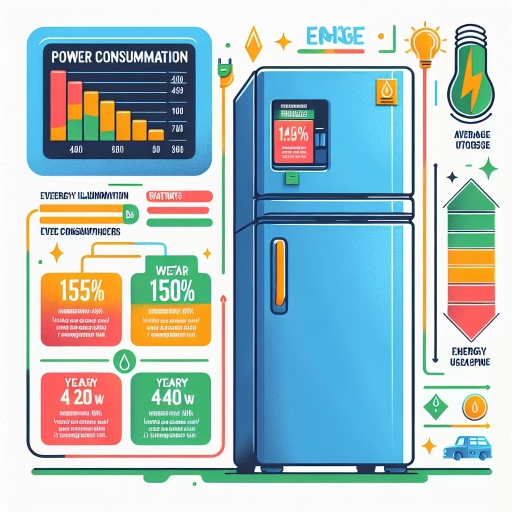 how many watts is a fridge