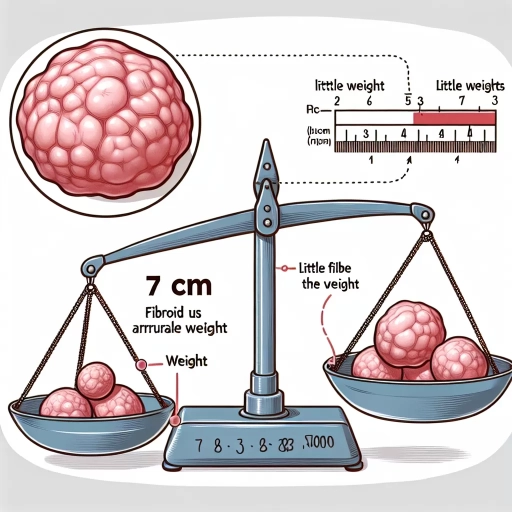 how much does a 7 cm fibroid weigh