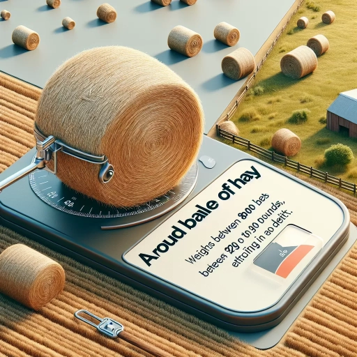 how much does a round bale of hay weigh