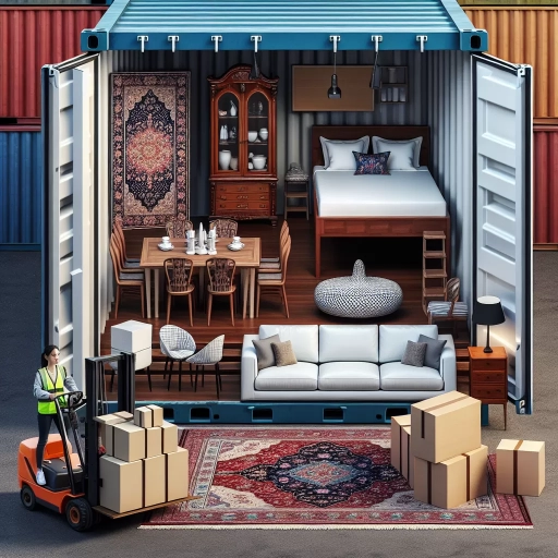 how much furniture can fit in a 40 foot container