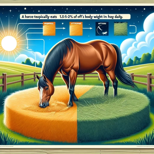 how much hay does a horse eat in a day