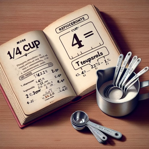 how much is 1/4 cup in tablespoons
