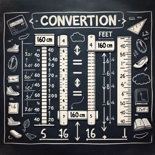 how much is 160 cm in feet