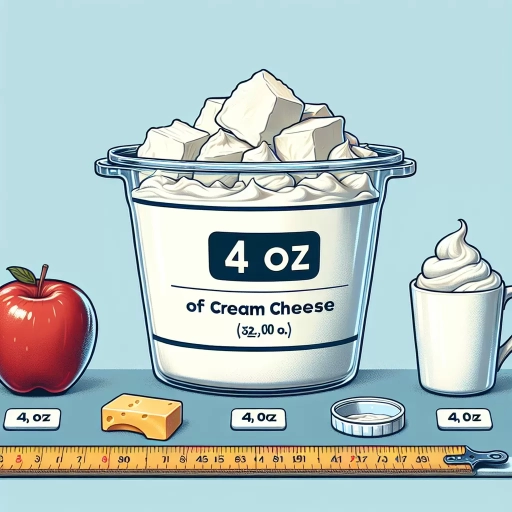 how much is 4 oz of cream cheese