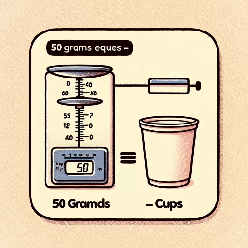how much is 50 grams in cups