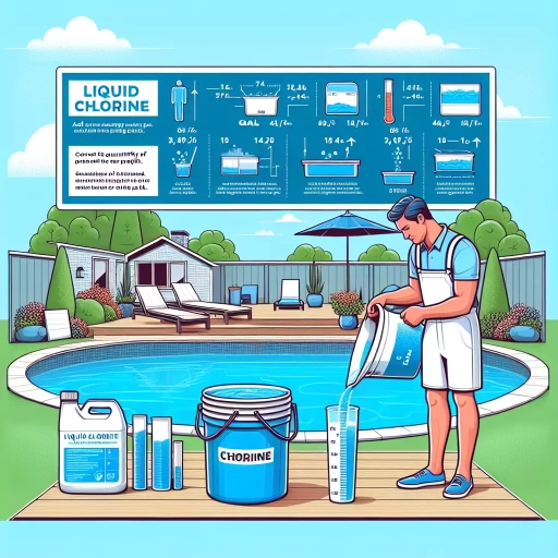 how much liquid chlorine to add to pool